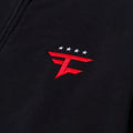 Four Star Embroidered Zip Up Sweatshirt (Black)
